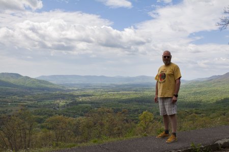 Onderweg op de Blue Ridge Parkway met mooi weer